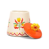 La La Land Beyond Retro Folk - Stoneware Hand Painted Sugar Pot