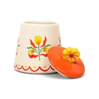 La La Land Beyond Retro Folk - Stoneware Hand Painted Sugar Pot