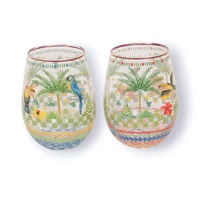 La La Land Brazilian Summer - Large Glass Tumblers Grid