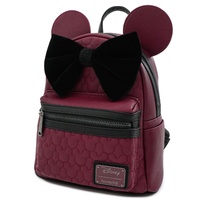 Loungefly Disney Minnie Mouse - Burgundy Quilted Mini Backpack