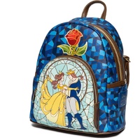 Loungefly Disney Beauty And The Beast - Stain Glass US Exclusive Mini Backpack