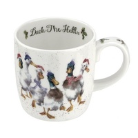 Royal Worcester Wrendale Christmas Mug - Duck the Halls