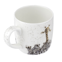 Royal Worcester Wrendale Mug - Head and shoulders above the rest Zebra & Giraffe