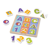 Melissa & Doug First Play Chunky Puzzle - ABC-123 9pc