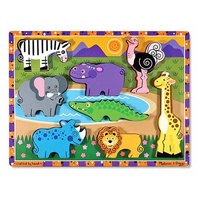 Melissa & Doug Chunky Puzzle - Safari 8pc