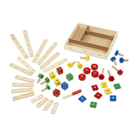 Melissa & Doug Classic Toy - Construction Building Set in a Box