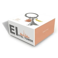Metalmorphose Keychain - Eiffel Tower, Coffee & Croissant