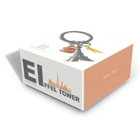 Metalmorphose Keychain - Eiffel Tower, Coffee & Croissant