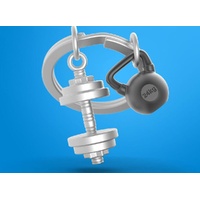 Metalmorphose Keychain - Dumbbell