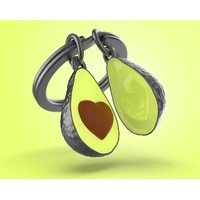 Metalmorphose Keychain - Avocado with Heart-Shaped Pit