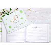 Paper Heart 30th Birthday Guest Book