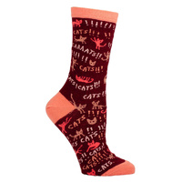 Blue Q Womens Crew Socks - Cats!