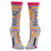 Blue Q Womens Crew Socks - I'm A Nerd. And Not The Cool Kind.