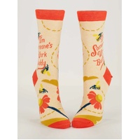Blue Q Womens Crew Socks - I'm Someone's Work Buddy