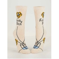 Blue Q Womens Crew Socks - Friendly Bitch
