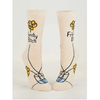 Blue Q Womens Crew Socks - Friendly Bitch
