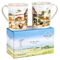 Country Life Mugs (Set of 2)