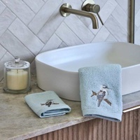 Pilbeam Living - Kookaburra Face Washer - Blue Design