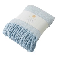 Pilbeam Living - Blue Herringbone Throw Blanket