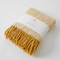 Pilbeam Living - Herringbone Throw Mustard