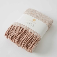 Pilbeam Living - Herringbone Throw Rose Quartz