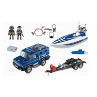 Playmobil City Action - Police Truck with Speedboat