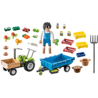Playmobil 1.2.3 - Harvester Tractor with Trailer