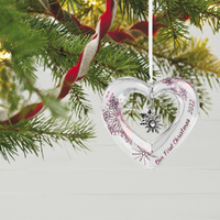 2022 Hallmark Keepsake Ornament - Our First Christmas Glass Heart