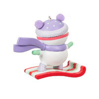 2024 Hallmark Keepsake Ornament - Granddaughter Snowboarding Snowman