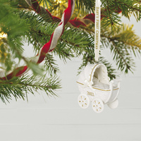 2022 Hallmark Keepsake Ornament - Baby's First Christmas Pram Porcelain