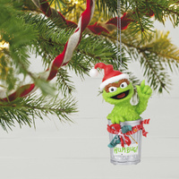 2022 Hallmark Keepsake Ornament - Sesame Street Oscar the Grouch Peekbuster with Motion-Activated Sound