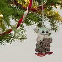 2022 Hallmark Keepsake Ornament - Star Wars: The Mandalorian Jedi in Training Grogu on Rocking Bantha