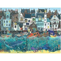 Ravensburger Puzzle 1500pc - A Bustling Fantasy Port