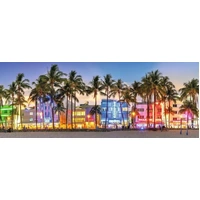 Ravensburger Puzzle 1000pc Panorama - Night Glow on Ocean Drive