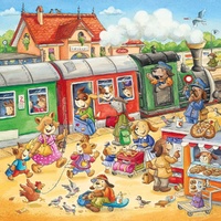 Ravensburger Puzzle 3 x 49pc - Animal Vacation