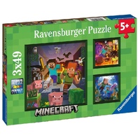 Ravensburger Puzzle 3 x 49pc - Minecraft Biomes