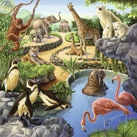 Ravensburger Puzzle 3 x 49pc - Forest Zoo and Pets