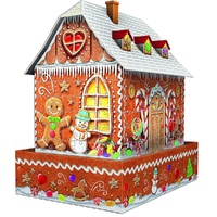 Ravensburger 3D Puzzle 216pc - Gingerbread House Night Edition