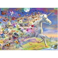 Ravensburger Puzzle 500pc - Brilliant - Unicorn and Butterflies