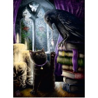 Ravensburger Puzzle 500pc - Black Cat and Raven