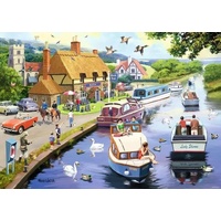 Ravensburger Puzzle 1000pc - Leisure Days No. 7 Evening on the River