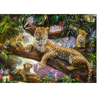 Ravensburger Puzzle 1000pc - Leopard Family