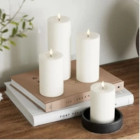 Deluxe Homeart Flameless Candle - White 5 x 12.5cm