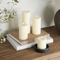 Deluxe Homeart Flameless Candle - Cream 7.5 x 10cm
