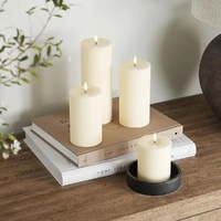 Deluxe Homeart Flameless Candle - Cream 7.5 x 12.5cm