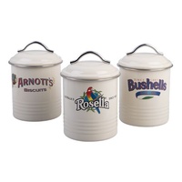 Rojo - Arnott's Bushells & Rosella Canisters - Cream (Set of 3)