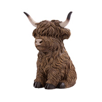 Splosh Rustic Meadow Statue - Highland Cow Standing