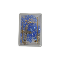 Rosary Beads Crystal Ab 7mm - Blue