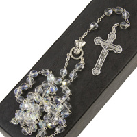 Rosary Beads Crystal Ab 7mm - Crystal