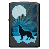 Zippo Lighter - Windproof Wolf and Moon